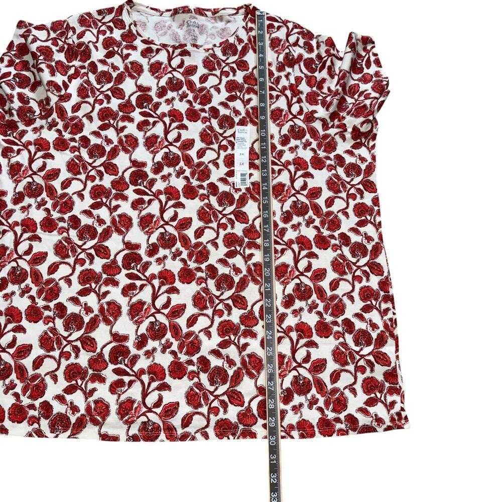 CROFT & BARROW MULTICOLOR WOMEN'S THE CLASSIC CREWNECK SHORT SLEEVE TEE SZ/ 3X - Picture 7 of 7